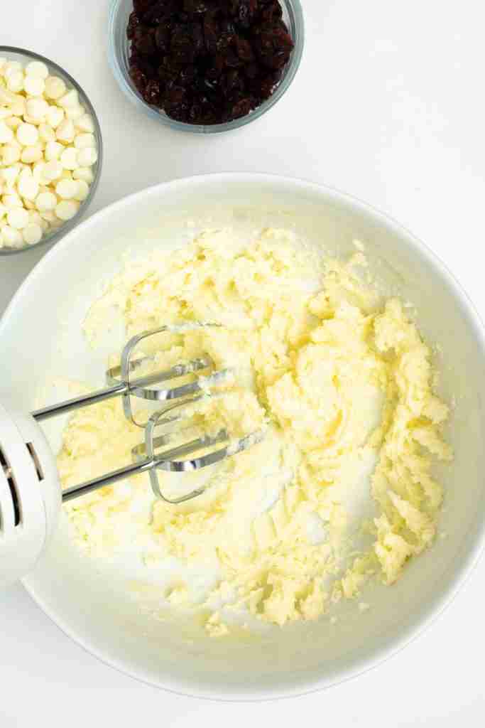 making cookie batter