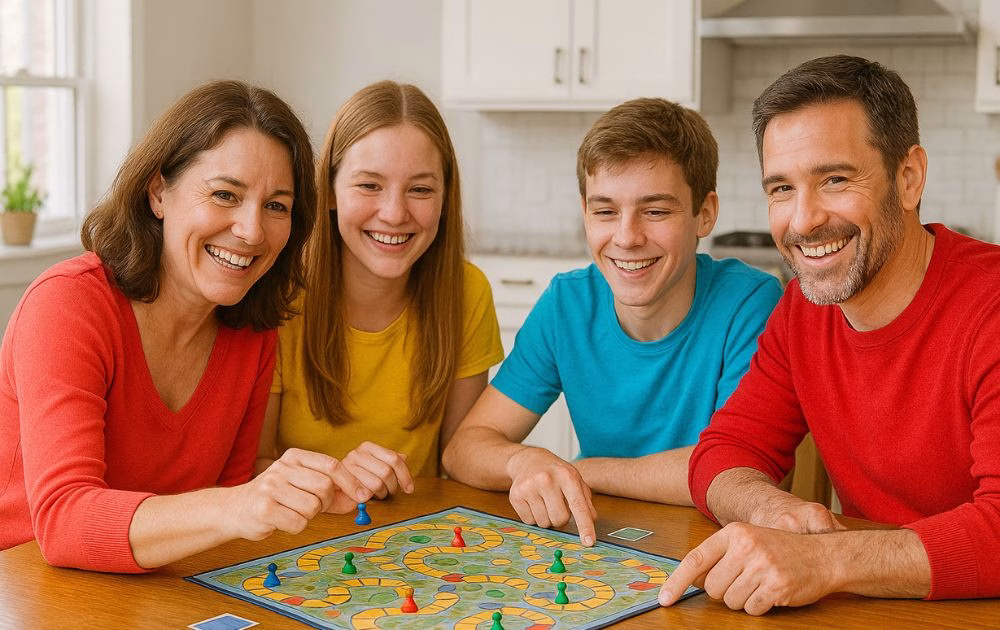 family games night with teenagers